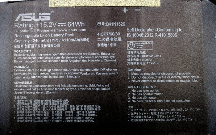 ASUS 0B200-01940000 - B41N1526 Original Laptop Notebook Battery - Image 2