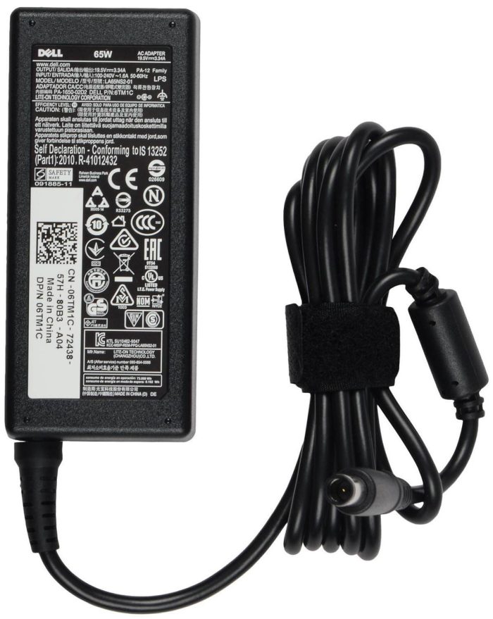 DELL 65w Original Laptop Charger - 19.5V 3.34A Genuine AC Power Adapter ( 7.4 mm ) - Image 2