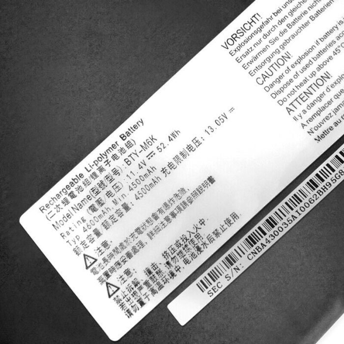 MSI BTY-M6K - BTY-M6K Original  Laptop Notebook Battery - Image 2