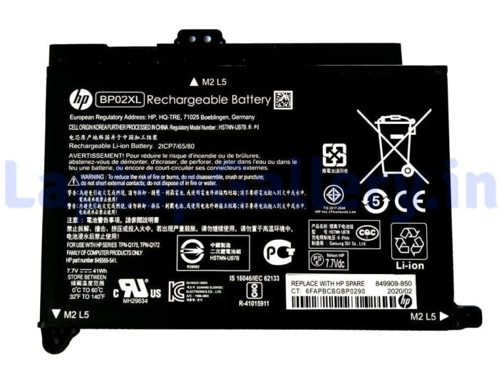 2 HP BP02XL - BP02XL Original  Laptop Notebook Battery - Image 2
