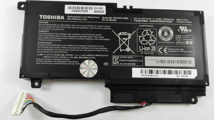 TOSHIBA PA5107U -  PA5107U-1BRS Original  Laptop Notebook Battery - Image 1