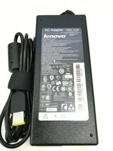 LENOVO 120W 19.5V 6.15A Genuine Original Laptop Adapter Charger (SQUARE USB TIP )