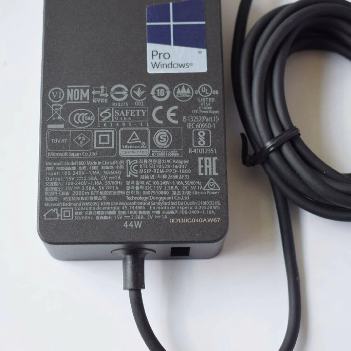 MICROSOFT 44W Model : 1800 SURFACE PRO 3, PRO 4, PRO 5 -15V 2.58A Genuine Original Adapter Charger - Image 2