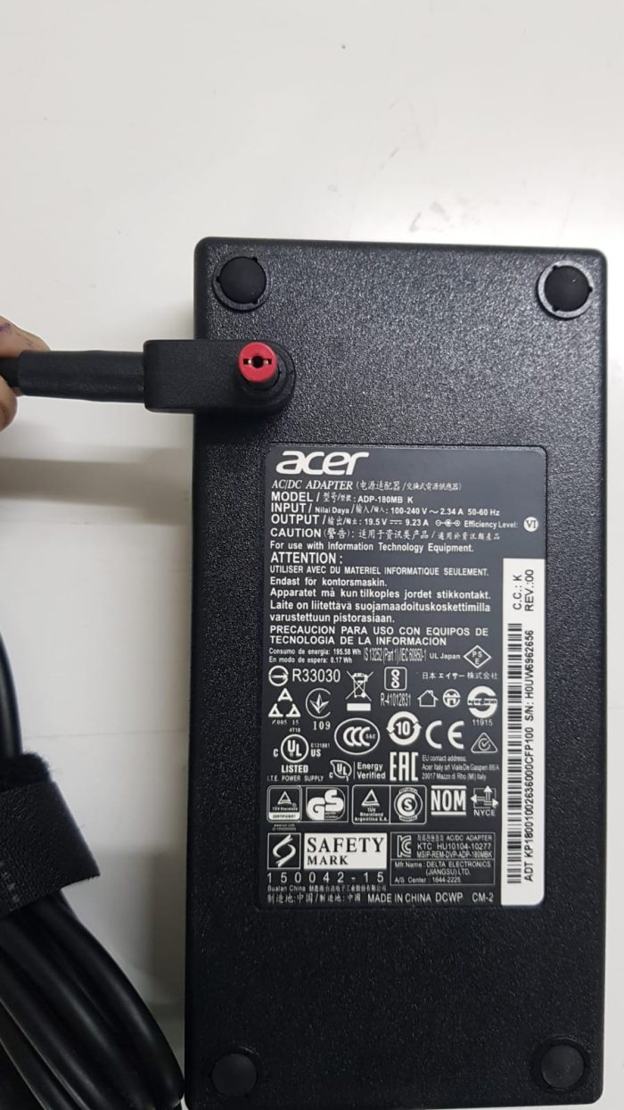 ACER 180W Model : ADP-180MB K 19.5V 9.23A Genuine Original Laptop Adapter Charger ( 1.7 mm ) - Image 3