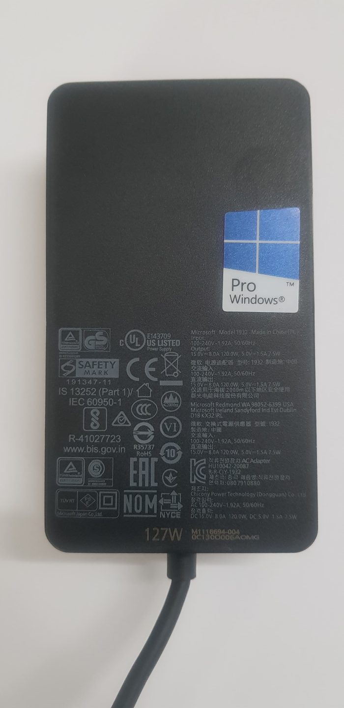 MICROSOFT 127W MODEL : 1932 SURFACE BOOK PRO 15V 8.0A Genuine Original Laptop Adapter Charger - Image 4