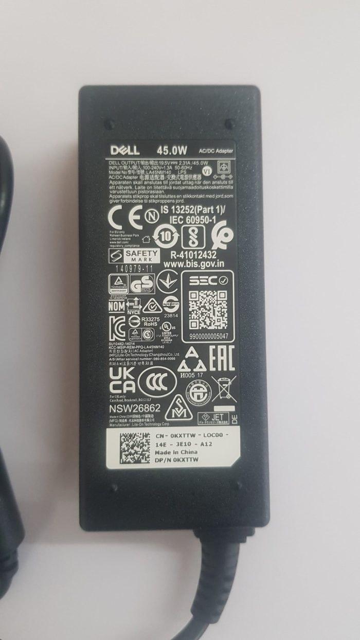 DELL 45W Model: LA45NM140 Original Laptop Charger - 19.5V 2.31A Genuine AC Power Adapter (3.0mm*4.5mm) - Image 3