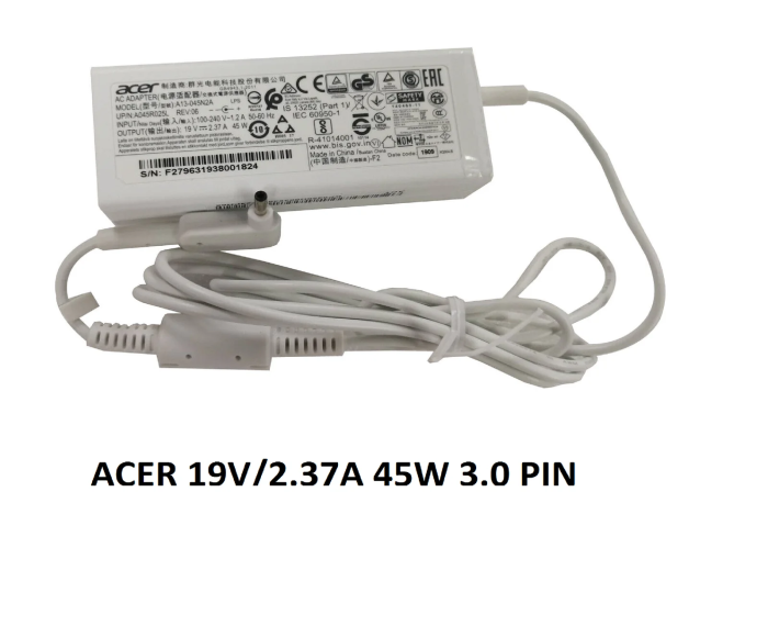 1 ACER 45W 19V 2.37A Genuine Original Laptop Adapter Charger (3.0 mm) - Image 1