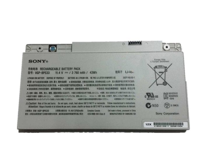 1-25.jpg SONY VAIO SVT 14116PNS - VGP-BPS33 Genuine Original Laptop Notebook Battery - Image 1
