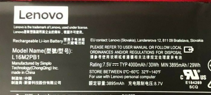 LENOVO IdeaPad 330-15IKB 81DE00WRIN - L16M2PB1 Original Laptop Notebook Battery - Image 2