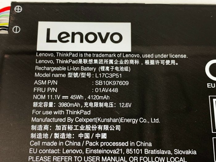 LENOVO TP E490-20N8A003AU - L17M3P51 Original Laptop Notebook Battery - Image 3