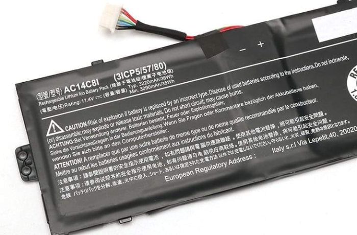 ACER 3ICP5/57/80 - AC14CBI Original Laptop Notebook Battery - Image 2