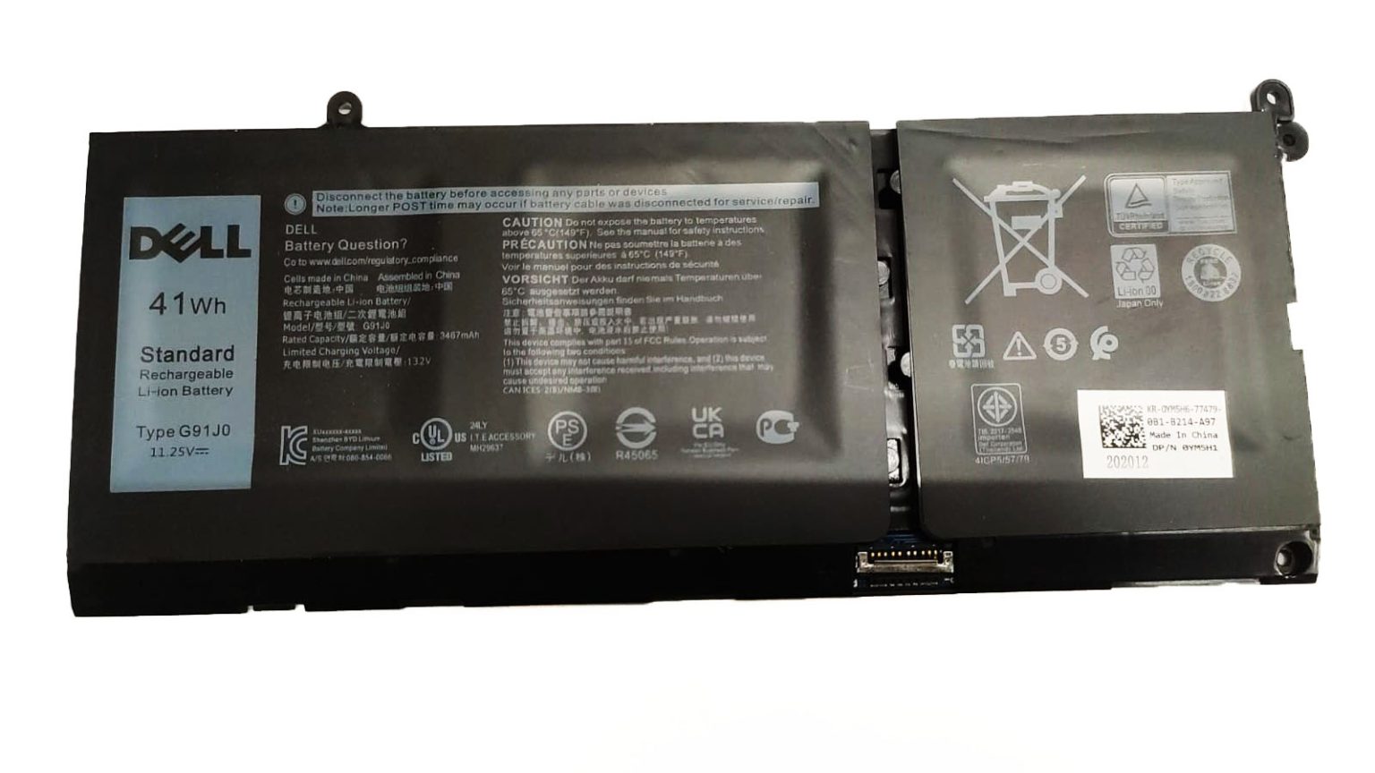 DELL Latitude 3320 S014L332013UKIE - G91J0 Original Laptop Notebook Battery - Image 3