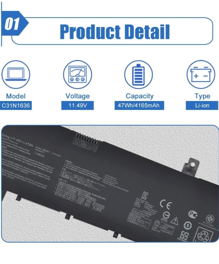 ASUS C31N1636 - C31N1636 Original Laptop Notebook Battery (1 Yr Warranty) - Image 15