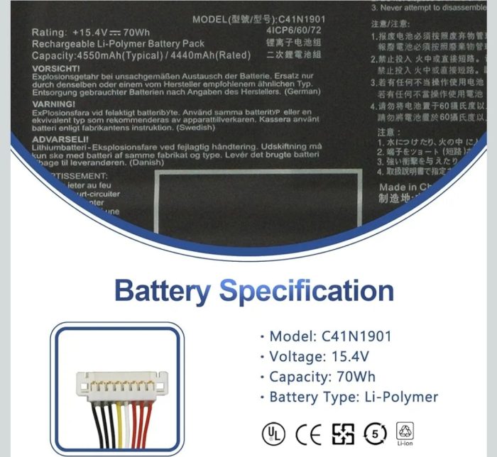 ASUS UX481FA - C41N1901 Original Laptop Notebook Battery (1 Yr Warranty) - Image 5