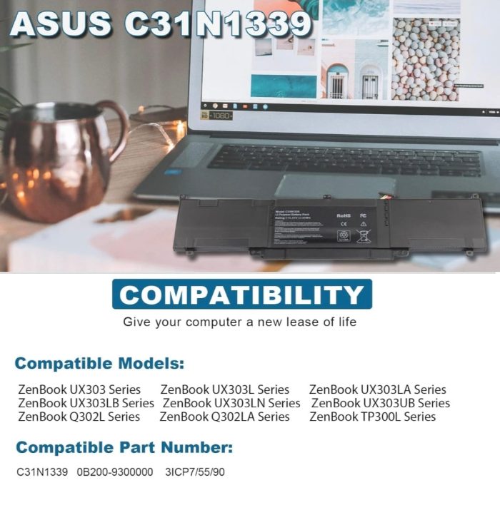 ASUS BX303LAB - C31N1339 Original Laptop Notebook Battery (1 Yr Warranty) - Image 10