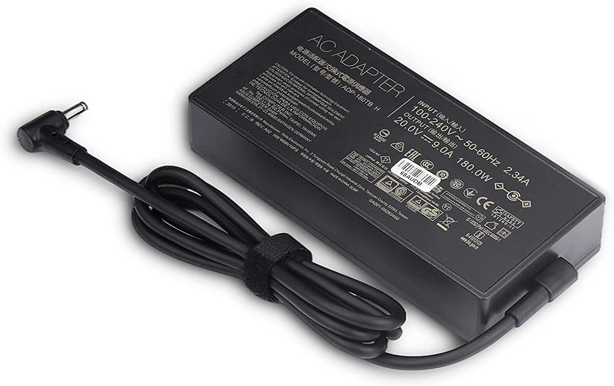 rn-image_picker_lib_temp_1114a5d5-f0d2-4281-bccf-ceab0db77bcb.jpg ASUS Laptop Charger 180W 20V 9A Original Adapter Model : A22-180P1A (6.0 mm x 3.7 mm) (1 Yr Warranty) (Power Cord Included) - Image 1
