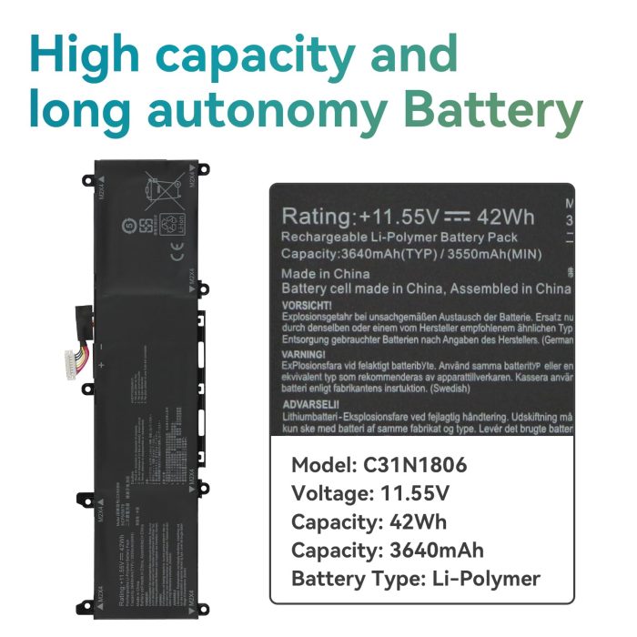 ASUS ADOL 13 - C31N1806 Original Laptop Notebook Battery (1 Yr Warranty) - Image 8
