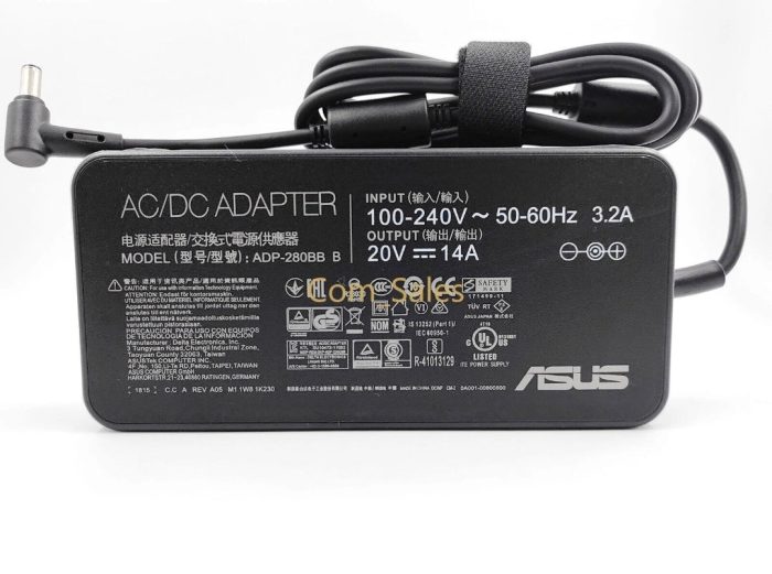 ASUS Laptop Charger 280W 20V 14A Original Adapter (7.4 mm x 5.0 mm) (1 Yr Warranty) (Power Cord Included) Model No : ADP-280EB F - Image 5