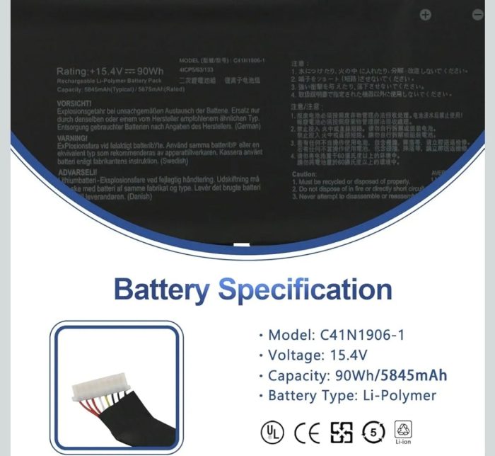 ASUS FA506IU - C41N1906 Original Laptop Notebook Battery (1 Yr Warranty) - Image 9