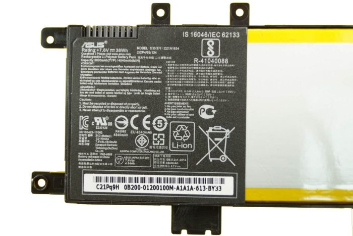 ASUS A480U - C21N1638 Original Laptop Notebook Battery (1 Yr Warranty) - Image 3