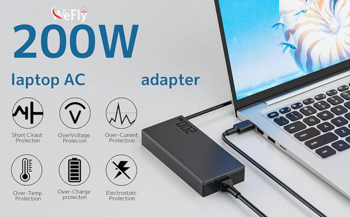 ASUS Laptop Charger 200W 20V 10A Original Adapter (Rectangle Pin) (1 Yr Warranty) (Power Cord Included) - Image 10