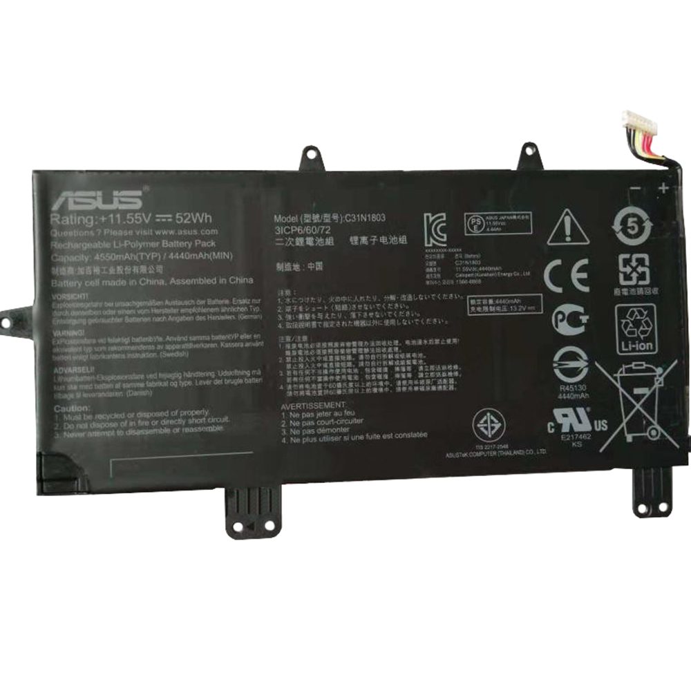 rn-image_picker_lib_temp_345438e5-efb8-4de5-9381-696972ee93ee.jpg ASUS C31N1803 - C31N1803 Original Laptop Notebook Battery (1 Yr Warranty) - Image 1