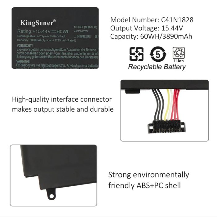 ASUS C41PmJH - C41N1828 Original Laptop Notebook Battery (1 Yr Warranty) - Image 9