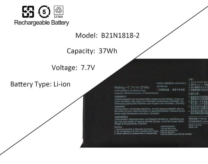 ASUS 0B200-03280700 - C21N1818-2 Original Laptop Notebook Battery (1 Yr Warranty) - Image 8