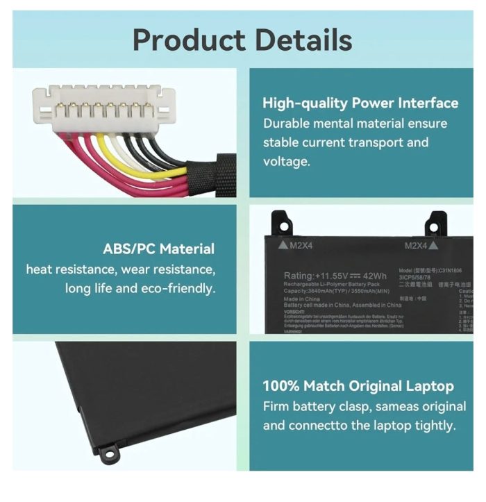 ASUS ADOL 13 - C31N1806 Original Laptop Notebook Battery (1 Yr Warranty) - Image 11