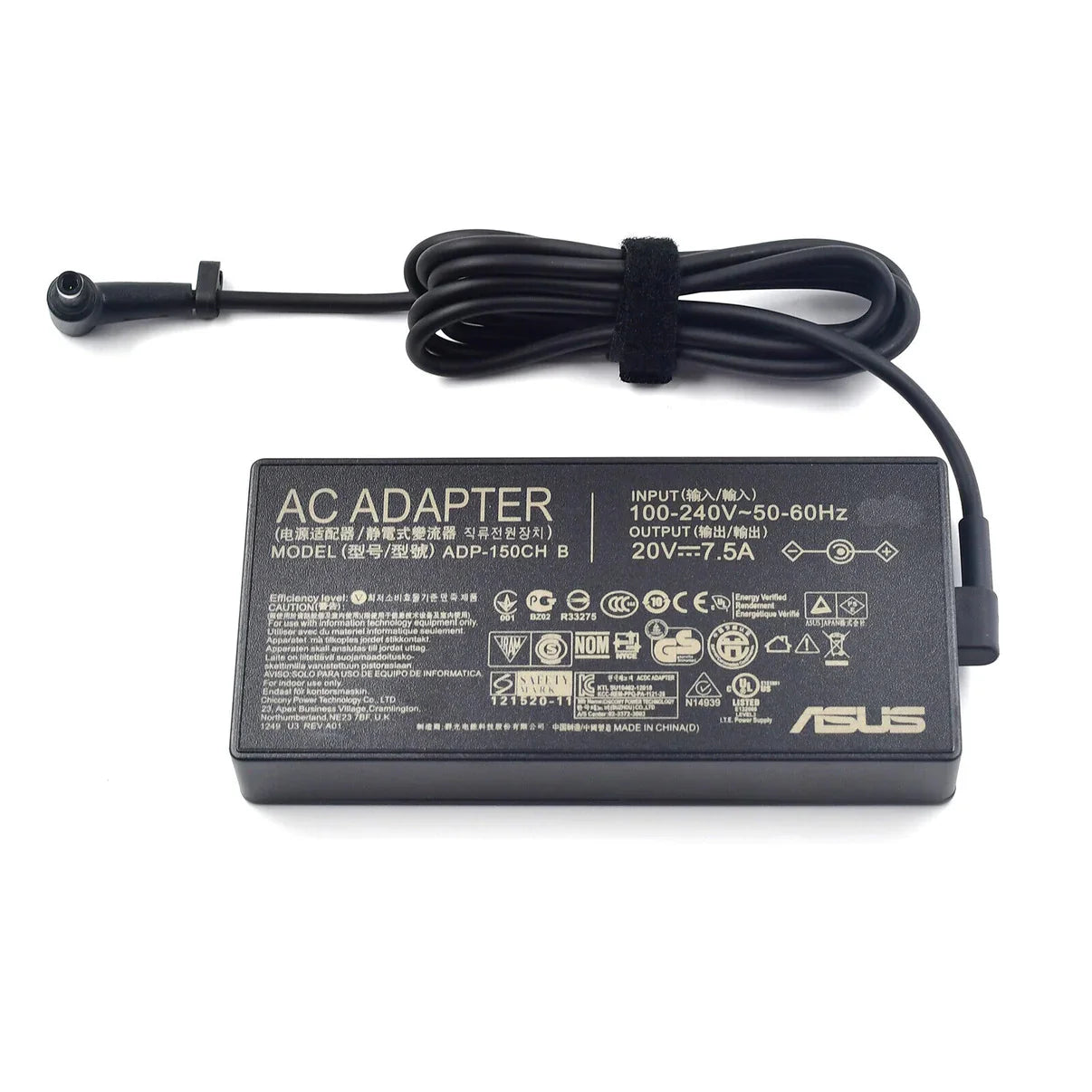 rn-image_picker_lib_temp_39c59d6b-85a0-4a22-9aea-ef23202b24b6.jpg ASUS Laptop Charger 150W 20V 7.5A Original Adapter Model : Asus ROG F17-FX706HF (6.0 mm x 3.7 mm) (1 Yr Warranty) (Power Cord Included) - Image 1
