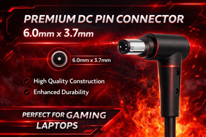 ASUS Laptop Charger 280W 20V 14A Original Adapter Model No: 0A001-00800300 (6.0 mm x 3.7 mm) (1 Yr Warranty) (Power Cord Included) - Image 8