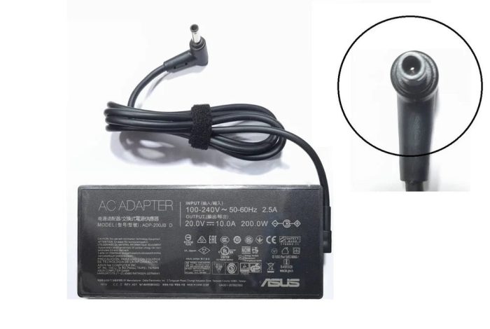 ASUS Laptop Charger 200W 20V 10A Original Adapter (6.0 mm x 3.7 mm) (1 Yr Warranty) (Power Cord Included) - Image 2