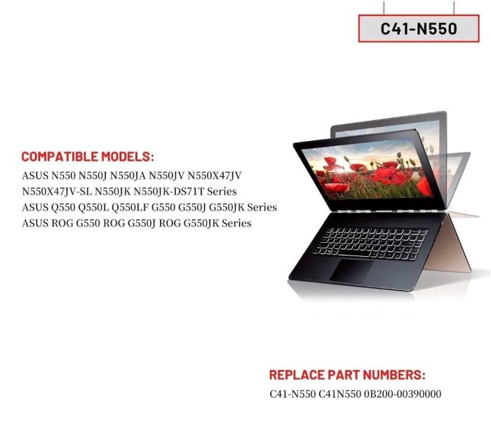 ASUS C41-N550 - C41-N550 Original Laptop Notebook Battery (1 Yr Warranty) - Image 7