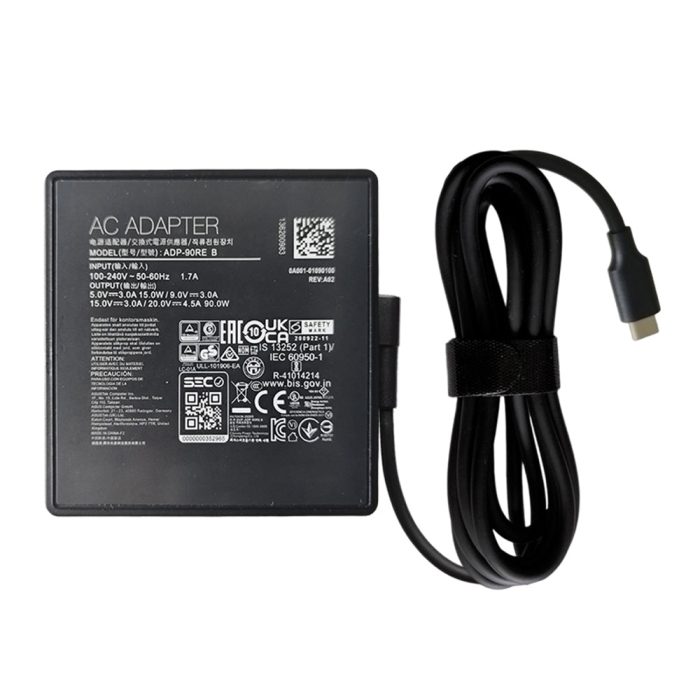 ASUS Laptop Charger 90W 20V 4.5A Original Adapter (Type-C) (1 Yr Warranty) (Power Cord Included) Model : ADP-90RE B - Image 2