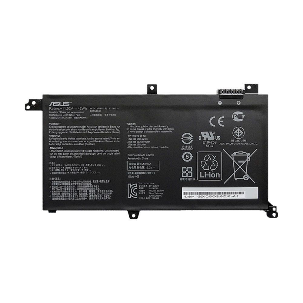rn-image_picker_lib_temp_6c48ff26-8dcd-4adb-a20c-8b2afaf2a61e.jpg ASUS B31N1732 - B31N1732 Original Laptop Notebook Battery (1 Yr Warranty) - Image 1