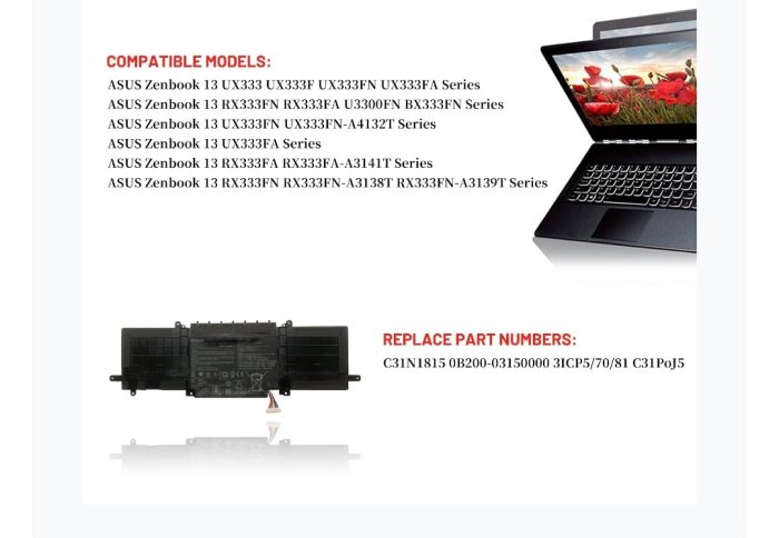 ASUS ZenBook Flip 14 UX463FL - C31N1815 Original Laptop Notebook Battery (1 Yr Warranty) - Image 11