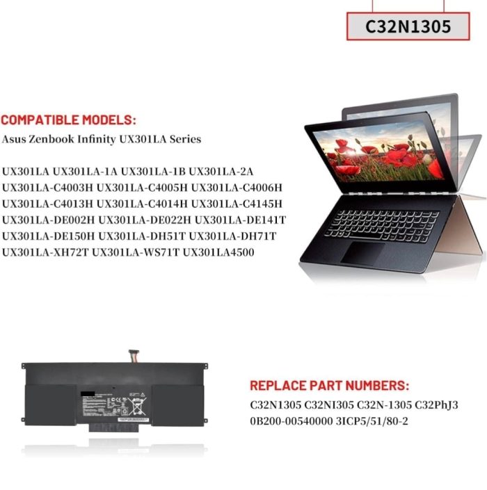 ASUS C32NI305 - C32N1305 Original Laptop Notebook Battery (1 Yr Warranty) - Image 5
