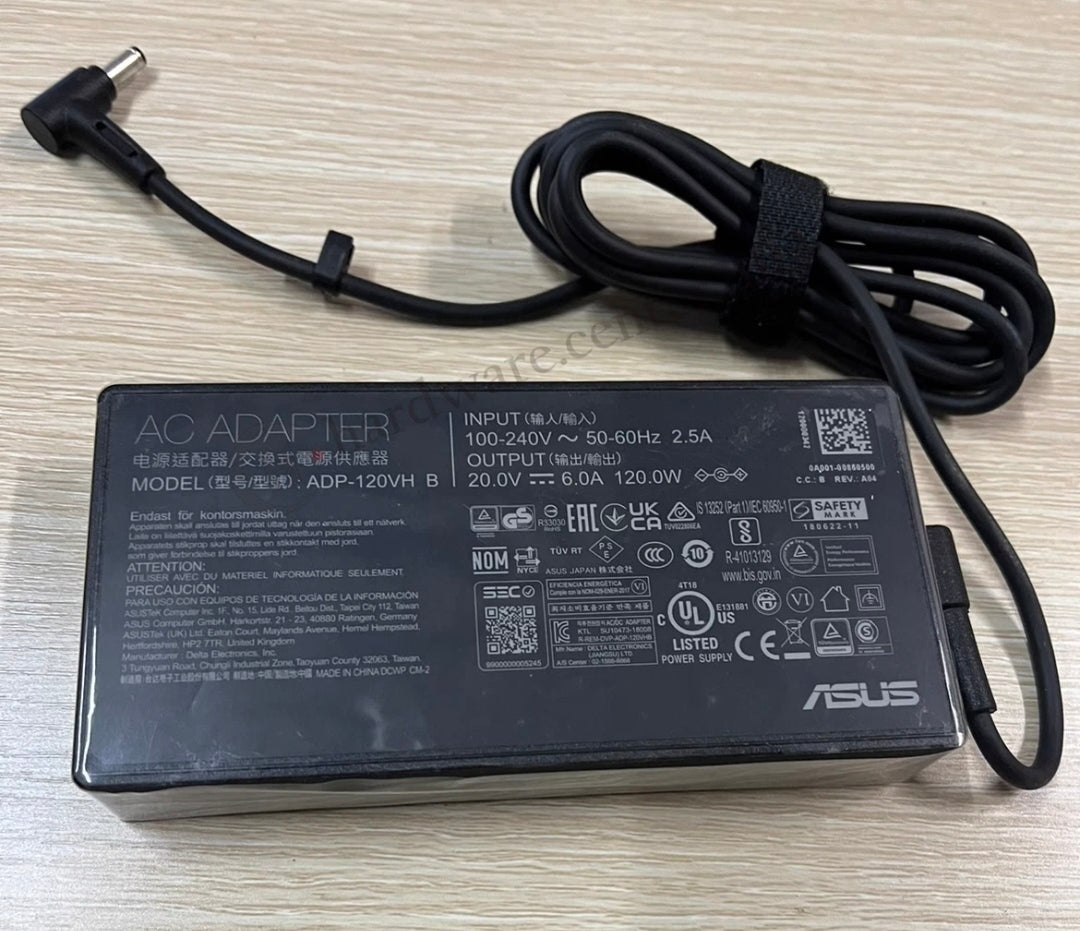 rn-image_picker_lib_temp_7510d74c-8fef-46c0-9c89-5199cde1e9ba.jpg ASUS Laptop Charger 120W 20V 6A Original Adapter (5.5 mm x 2.5 mm) (1 Yr Warranty) (Power Cord Included) - Image 1