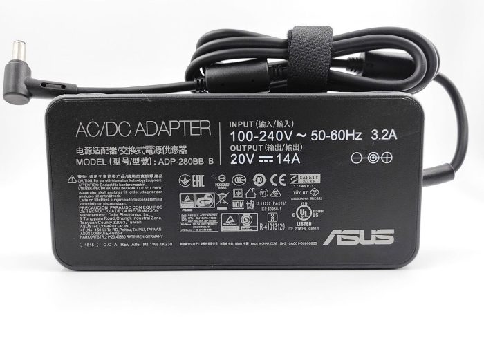ASUS Laptop Charger 280W 20V 14A Original Adapter Model No: 0A001-00800300 (6.0 mm x 3.7 mm) (1 Yr Warranty) (Power Cord Included) - Image 4