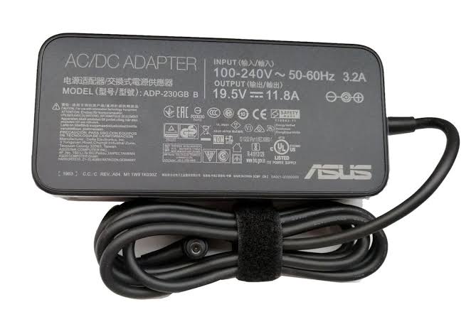 rn-image_picker_lib_temp_7ad689c1-3f31-463c-9802-159ecb71dee2.jpg ASUS Laptop Charger 230W 19.5V 11.8A Original Adapter (6.0 mm x 3.7 mm) (1 Yr Warranty) (Power Cord Included) - Image 1