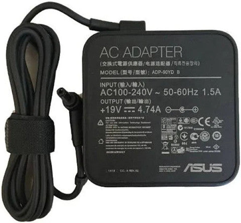 rn-image_picker_lib_temp_7bac2186-3df1-4bf2-a1fc-eb62c8635f1c.jpg ASUS Laptop Charger 90W 19V 4.74A Original Adapter Model no : ADP-90YD B (5.5 mm x 2.5 mm) (1 Yr Warranty) (Power Cord Included) - Image 1