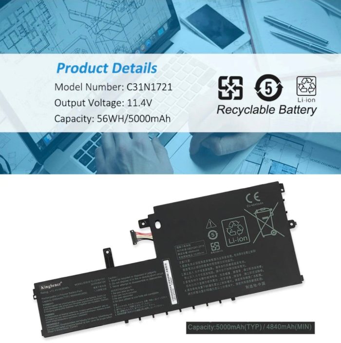ASUS C31N1721 - C31N1721 Original Laptop Notebook Battery (1 Yr Warranty) - Image 11