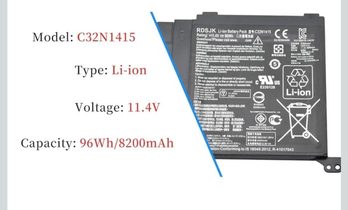 ASUS C32N1415 - C32N1415 Original Laptop Notebook Battery (1 Yr Warranty) - Image 9