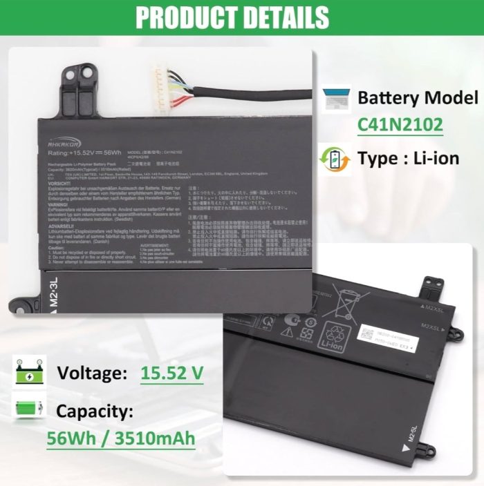 ASUS C41N2102 - C41N2102 Original Laptop Notebook Battery (1 Yr Warranty) - Image 11
