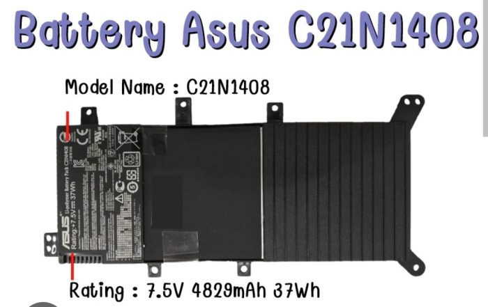 ASUS A555L - C21N1408 Original Laptop Notebook Battery (1 Yr Warranty) - Image 7