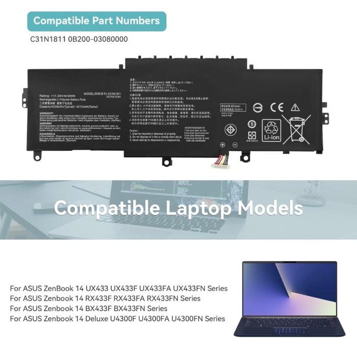 ASUS C31N1811 - C31N1811 Original Laptop Notebook Battery (1 Yr Warranty) - Image 6