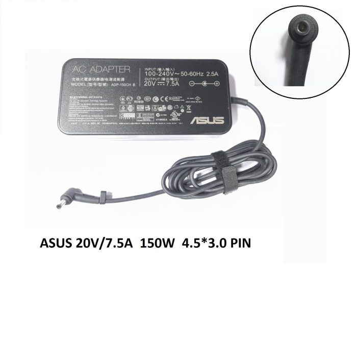 ASUS Laptop Charger 150W 20V 7.5A Original Adapter Model : Asus Vivobook F571GT-AL318T (4.5 mm x 3.0 mm) (1 Yr Warranty) (Power Cord Included) - Image 8