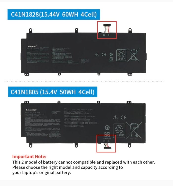 ASUS ROG Zephyrus S GX531GXR - C41N1805 Original Laptop Notebook Battery (1 Yr Warranty) - Image 3