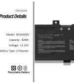 ASUS A705QR - B31N1635 Original Laptop Notebook Battery (1 Yr Warranty) - Image 3
