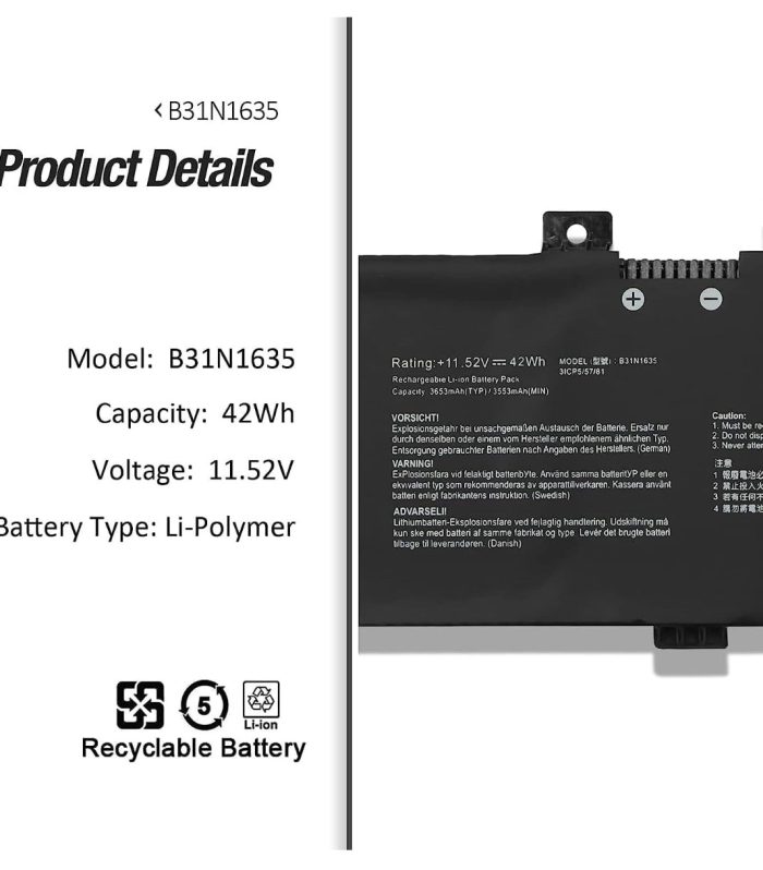 ASUS A705QR - B31N1635 Original Laptop Notebook Battery (1 Yr Warranty) - Image 3